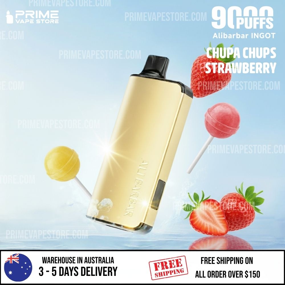 ALIBARBAR INGOT 9000 Puffs Chupa Chups Strawberry