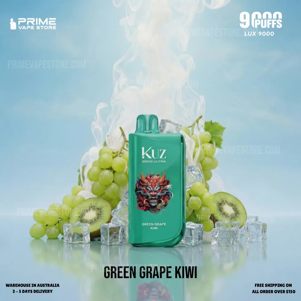 KUZ LUX 9000 Puffs Green Grape Kiwi