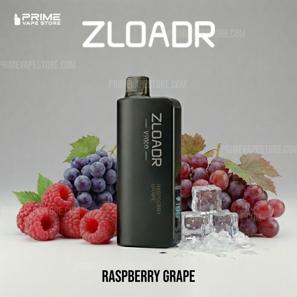 ZLOADR V9000 Puffs Raspberry Grape